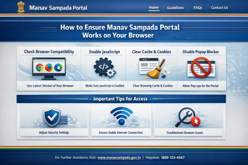 How to Ensure Manav Sampada Portal Works on Your Browser