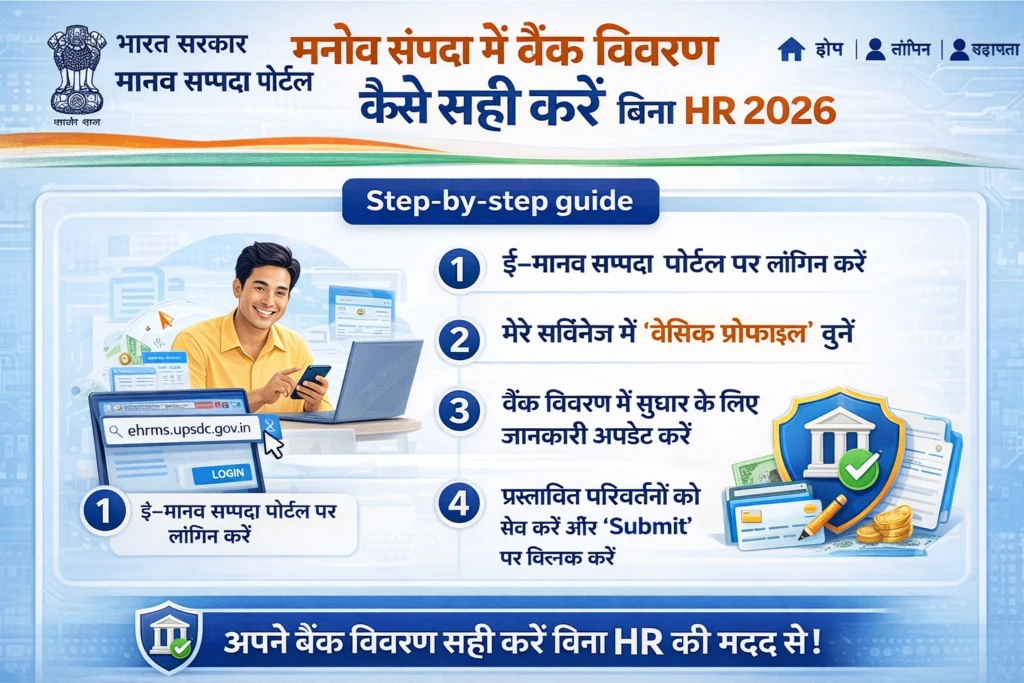 How to Correct Bank Details in Manav Sampada Without HR 2026